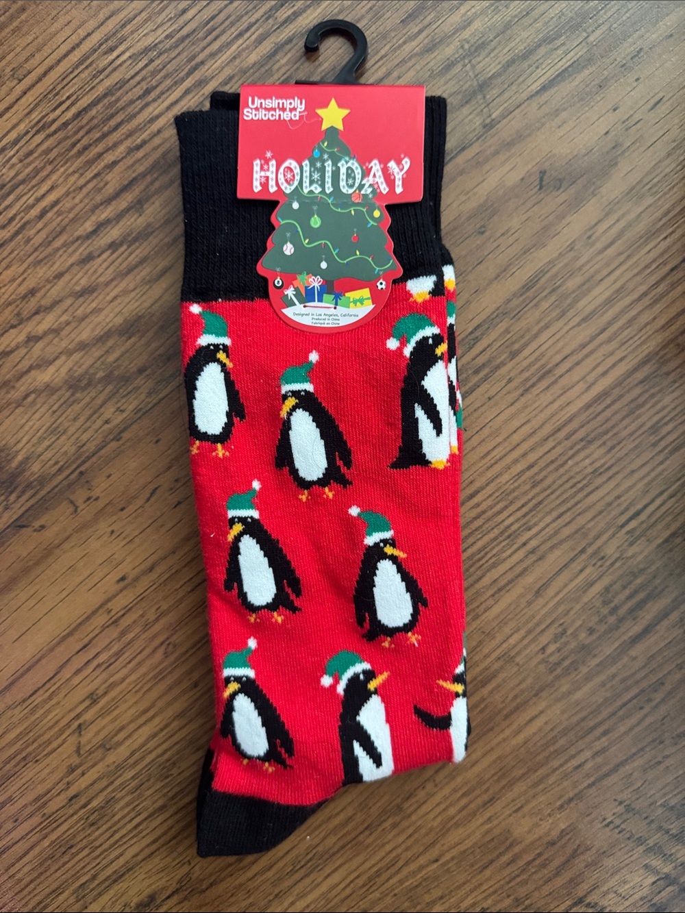 Holiday Penguin Socks - C1.RBk.M